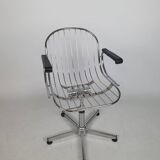 Vintage chrome swivel armchair