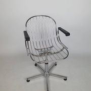 Vintage chrome swivel armchair