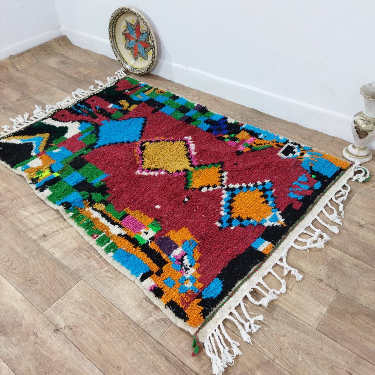 Handcrafted Moroccan Berber Rug 155 X 105 CM