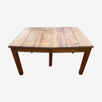 Rectangular oak table with extensions