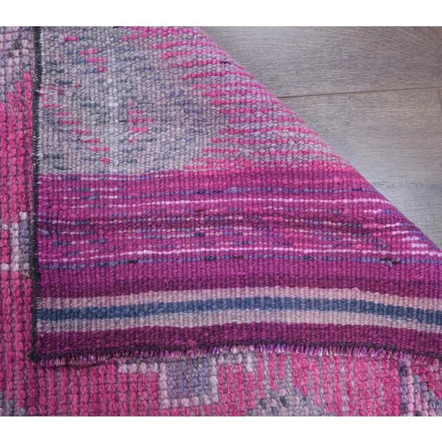 Vintage Turkish Handmade Wool Runner 79x420
