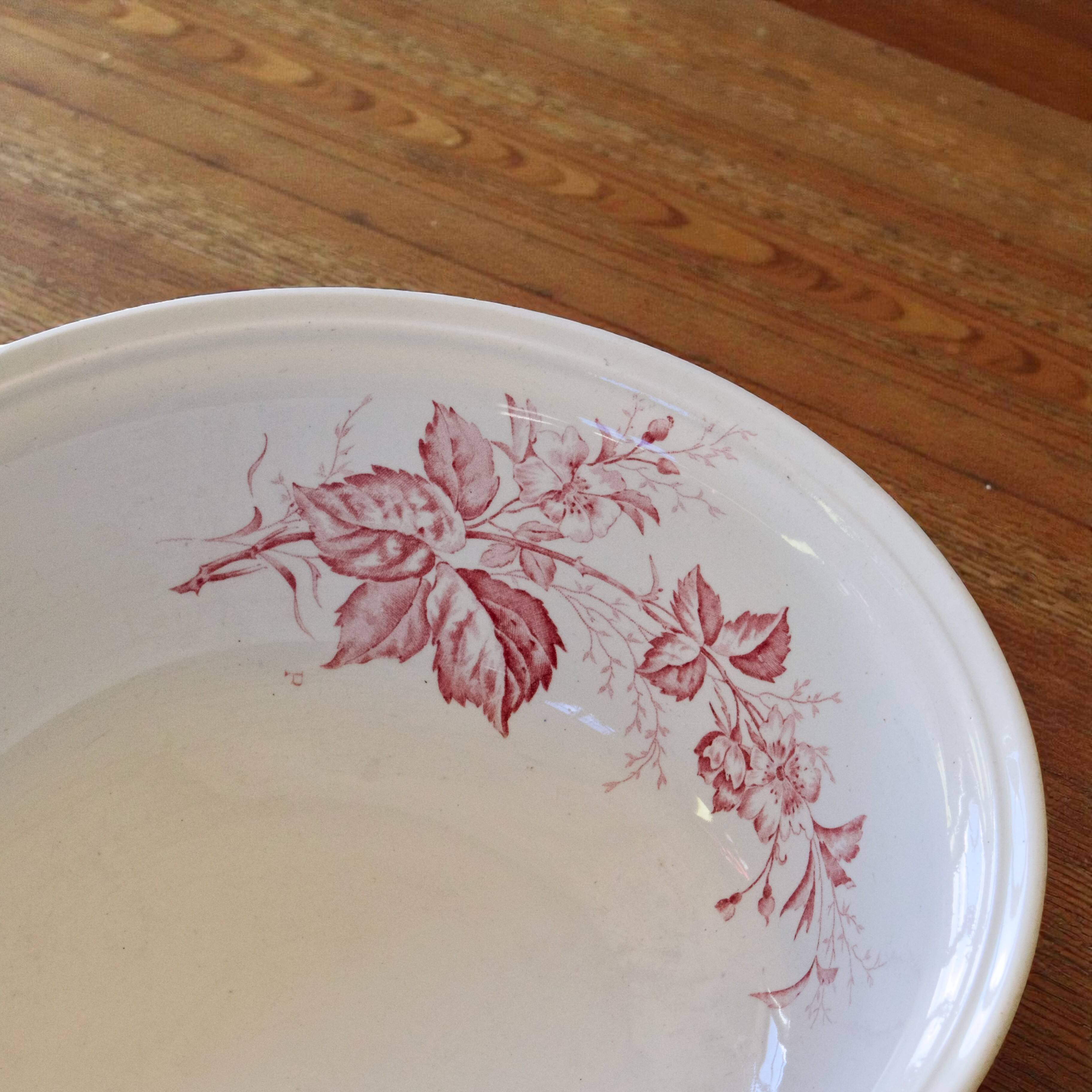 Large salad bowl, 19th century, ironstone, Imperial Bonn.