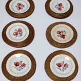 Ensemble de dessous d'assiettes en rotin osier