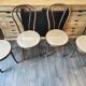 Series of 4 ZPM Radomsko bistro chairs for Thonet
