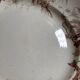 Antique KG Luneville round serving dish, colibri sepia