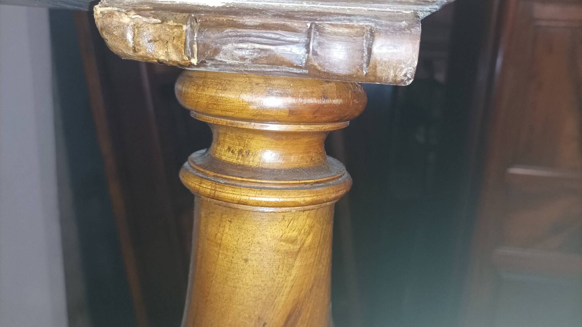 19th-century Renaissance walnut two-body buffet