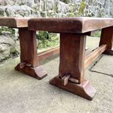 Pair of solid oak benches