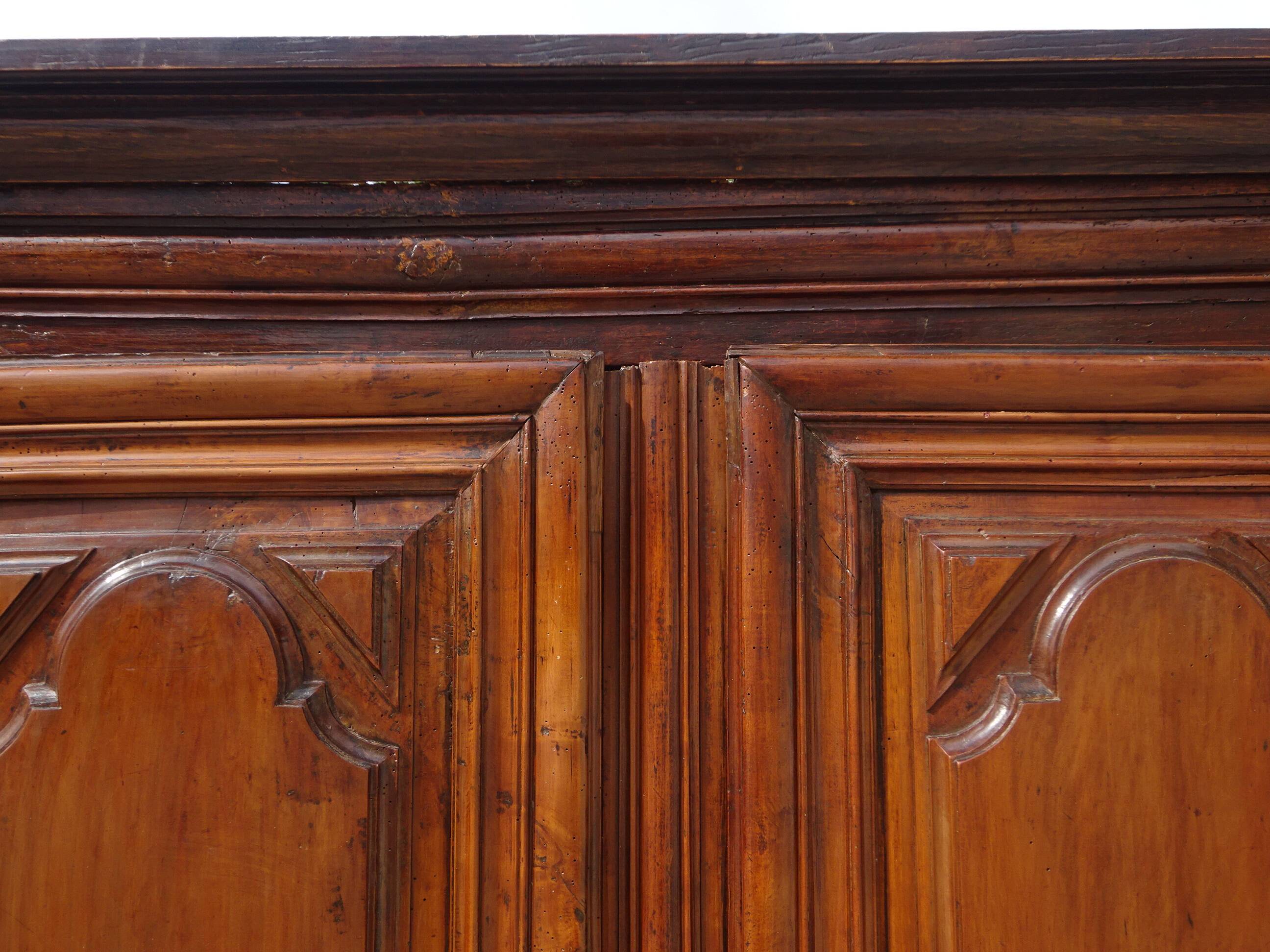 Louis XIII wardrobe in solid walnut