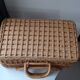 Rattan and wicker suitcase