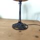 Wrought iron lamp - Art Nouveau lamp, black metal, plant decoration.