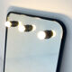Midnight blue metal bulb mirror, 1970