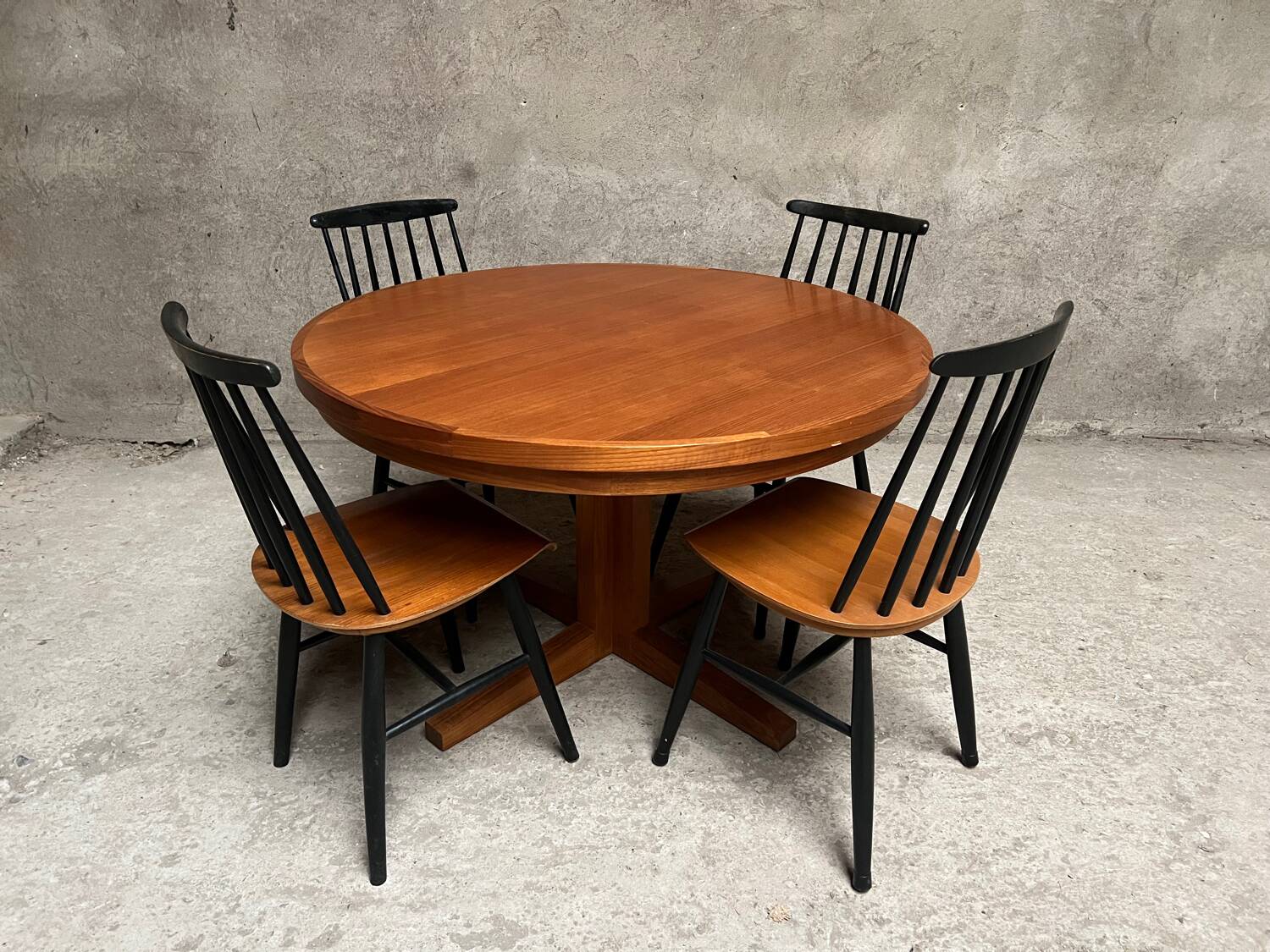 Scandinavian flip flap lotus table by drylund in teak 1960