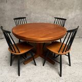 Scandinavian flip flap lotus table by drylund in teak 1960