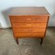 Chest of drawers teak storage furniture and Scandinavian teak veneer 60s