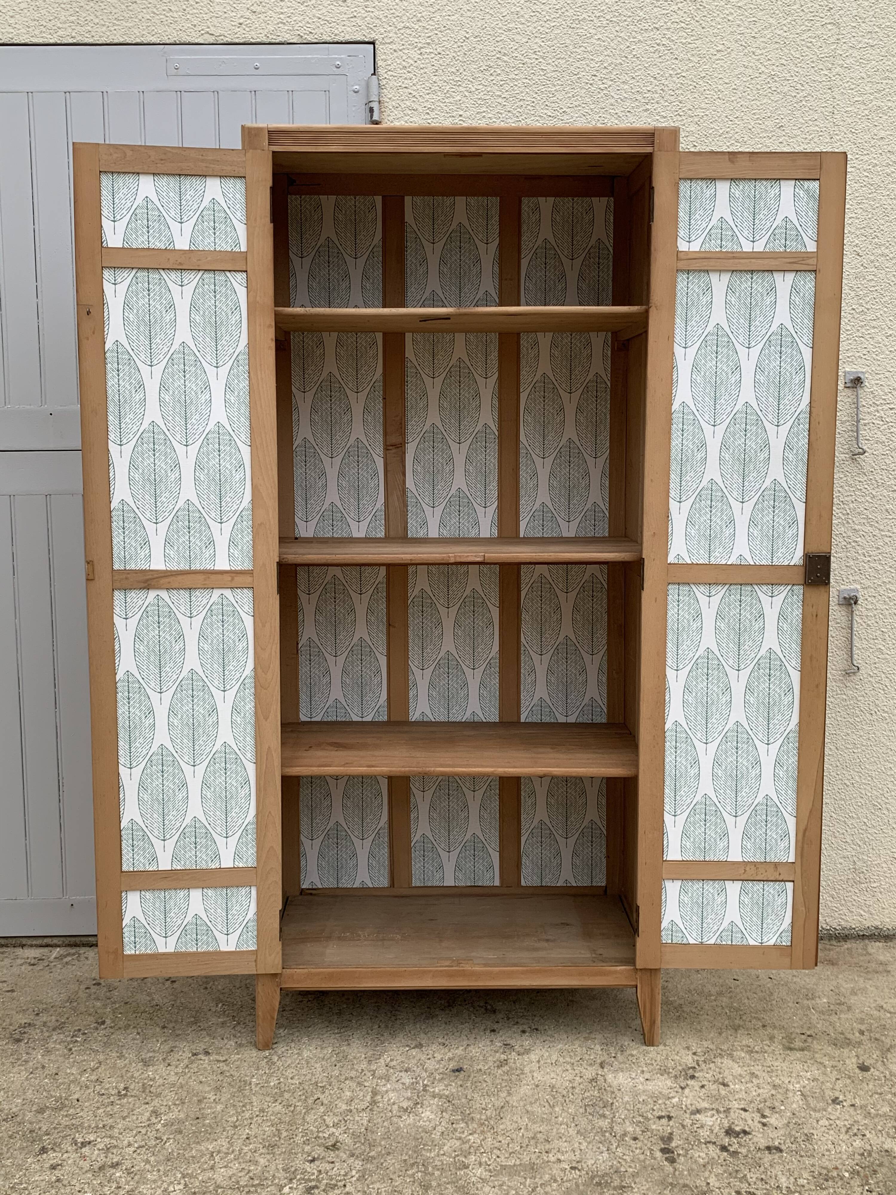 Paris raw wood cabinet 1950