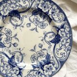 Round ironstone dish Flora Creil and Montereau late 19th century