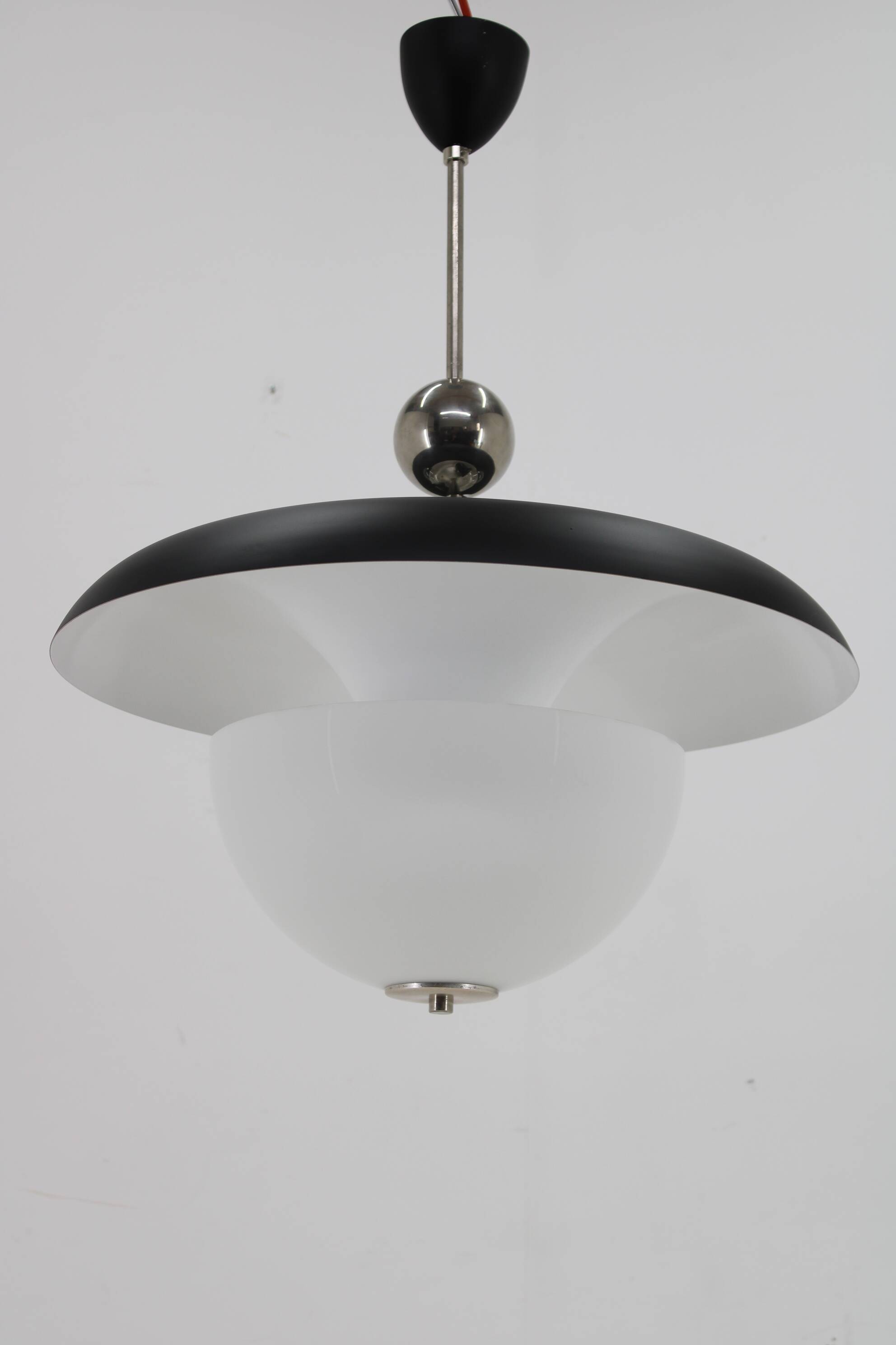 1930s Bauhaus Chandelier by Anyz, Czechoslovakia
