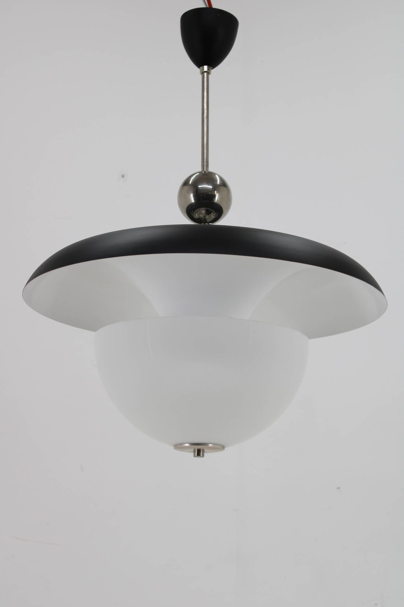 1930s Bauhaus Chandelier by Anyz, Czechoslovakia