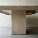 Square travertine coffee table, Italy 1970