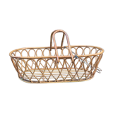 Rattan bassinet with hood arches