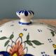 Soup pot in earthenware Vieux Rouen handmade