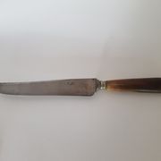 Twelve knives, horn handle, steel blade signed Philip CADET Marseille