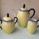 Sugar bowl and milk jug in porcelain