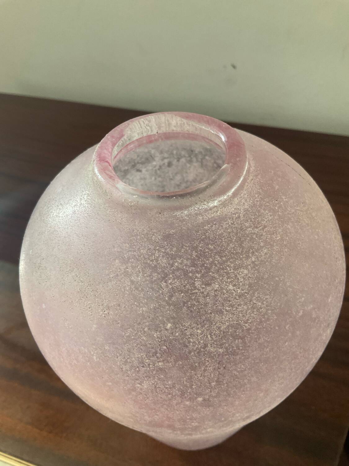 Vintage “Scavo” vase in glass paste