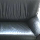High end black leather sofa