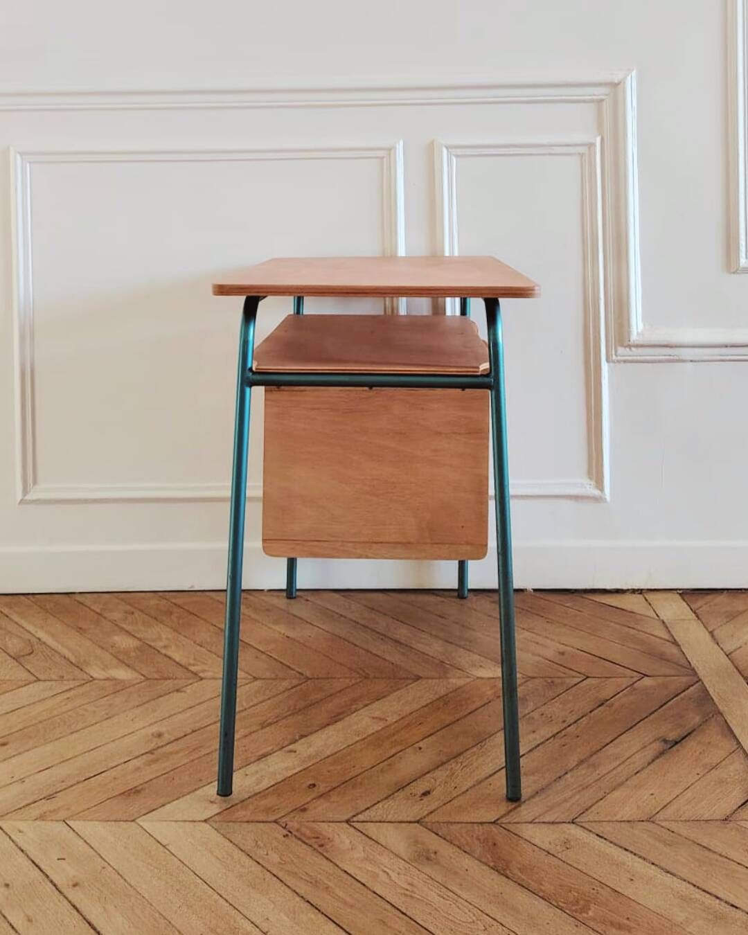 Renovated vintage children's desk, Scandinavian style, 1950s-60s.
