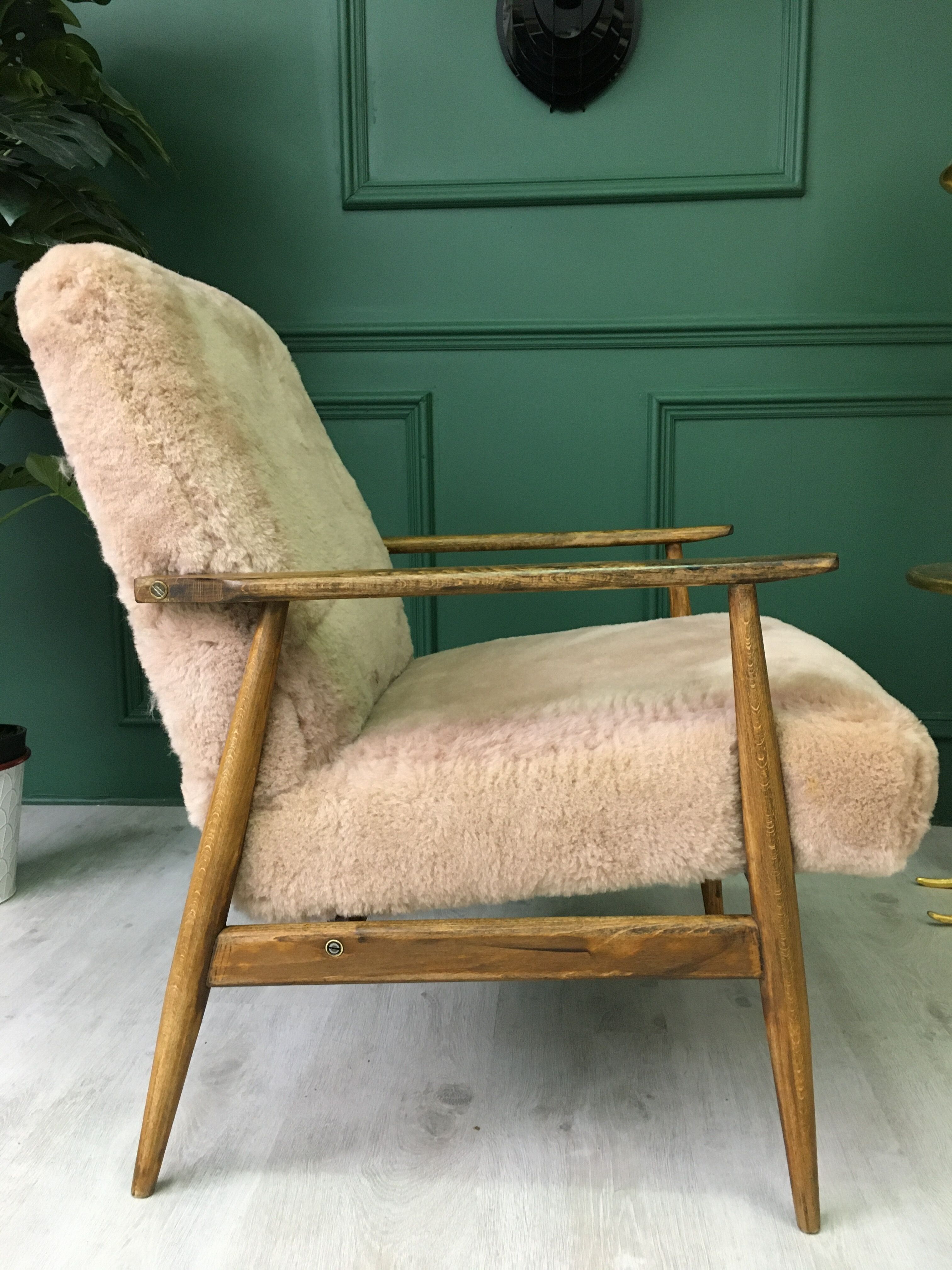 Chaise de fauteuil en peau de mouton Selency