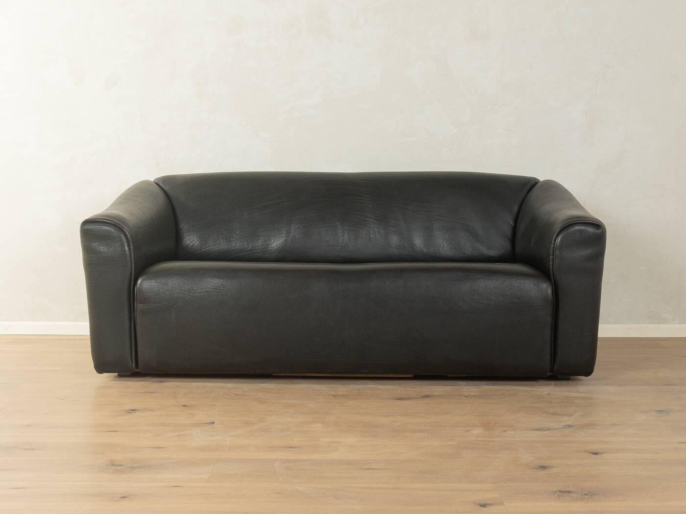 DS-47 three-seater sofa by de Sede, 1970s, black nappa leather