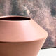 Sculptural vase in matte nude ceramic, Asa design 1980.