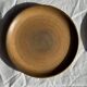 Set of 8 dark orange stoneware dessert plates Longchamp D19.5