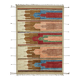 Tapis décoratif tribal en laine multicolore fait main 206 cm x 299 cm
