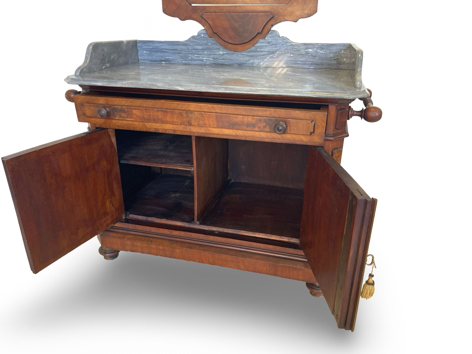 The antique walnut vanity , 19th century