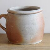 Rustic Antique Stoneware Jar with Handle