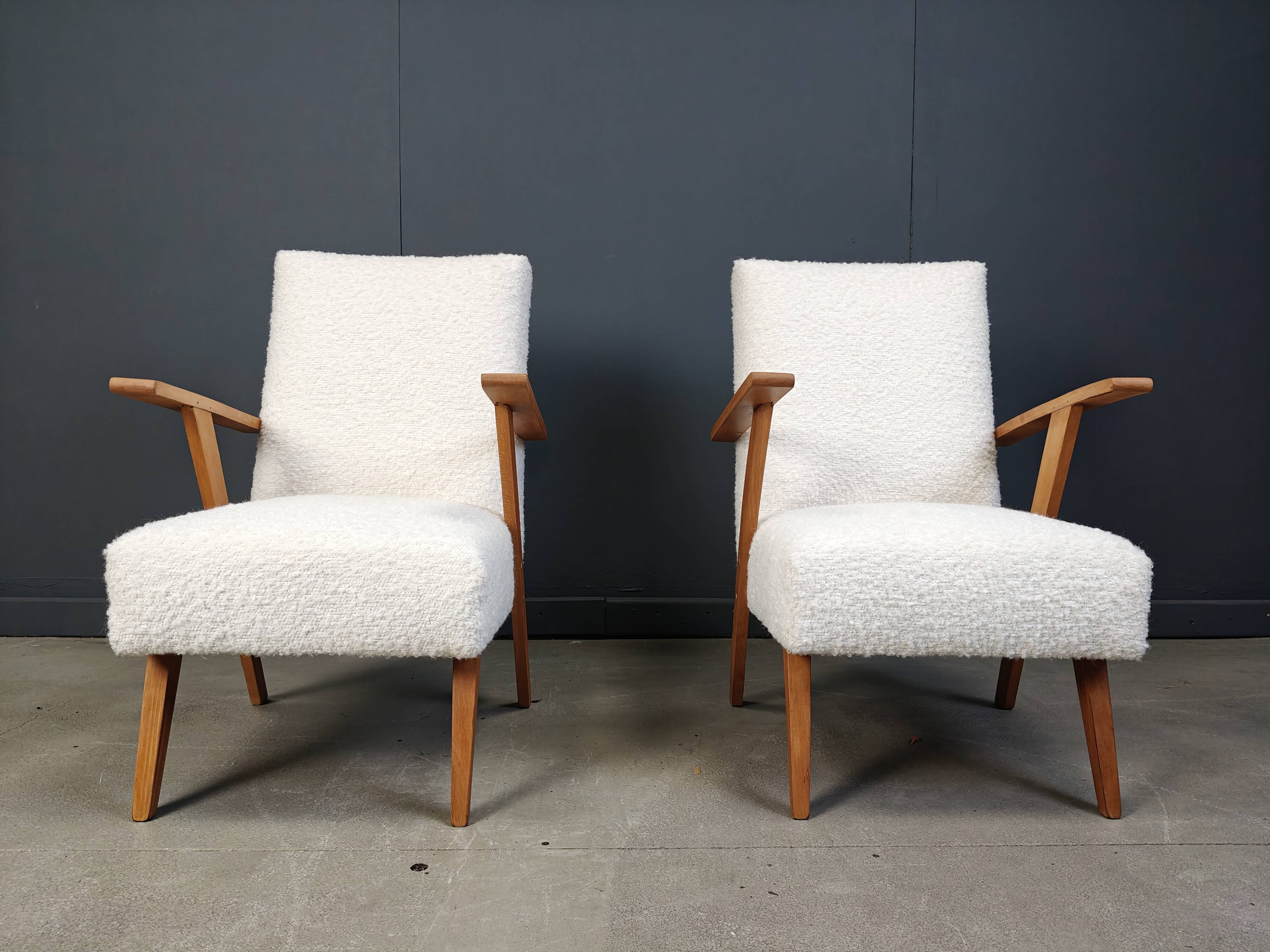 Pair of mid century dutch armchairs, 1960s
