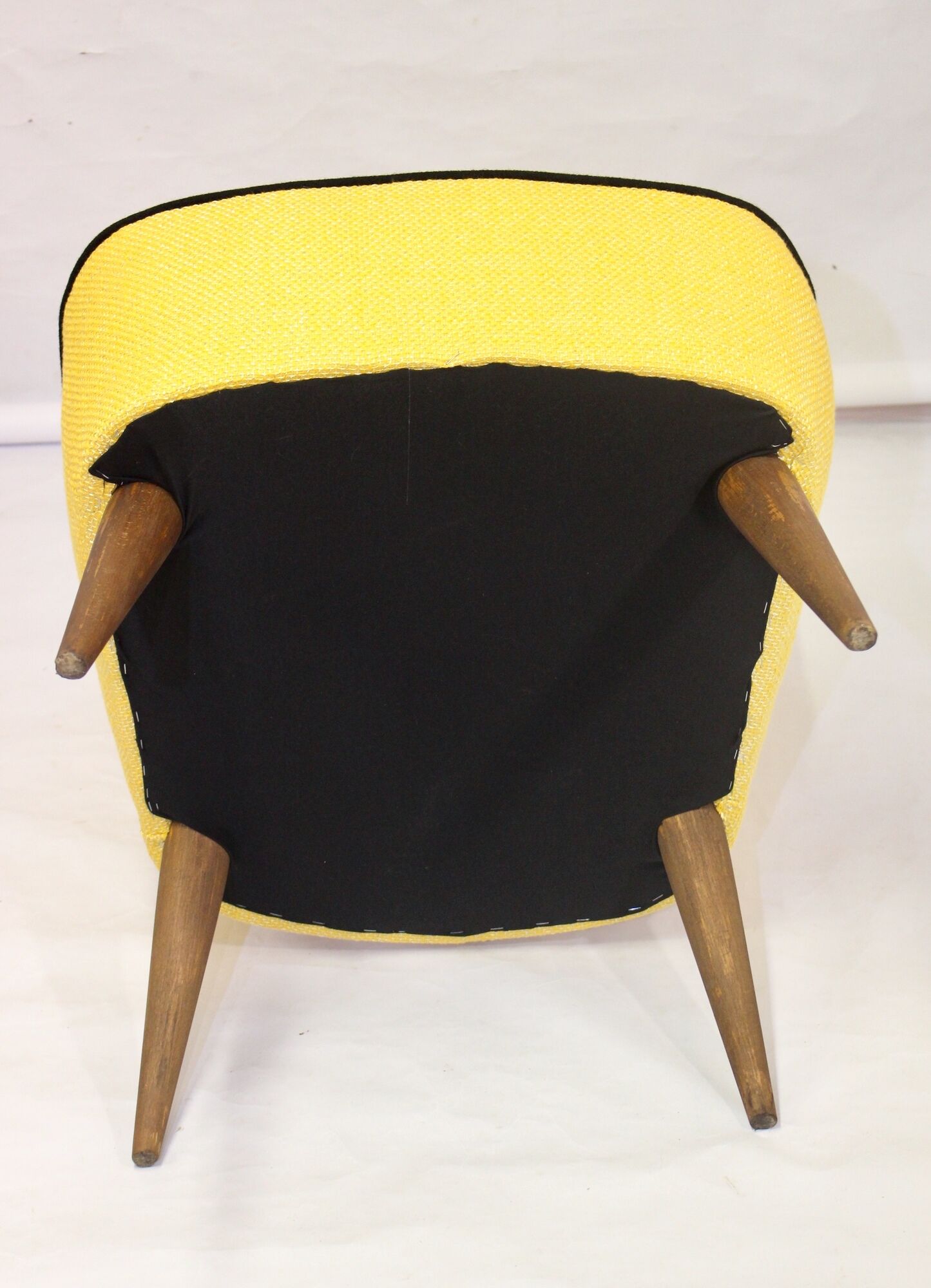 Vintage cocktail armchair from the 50's restored Kenzo fabric Lelievre Edition