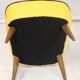 Vintage cocktail armchair from the 50's restored Kenzo fabric Lelievre Edition
