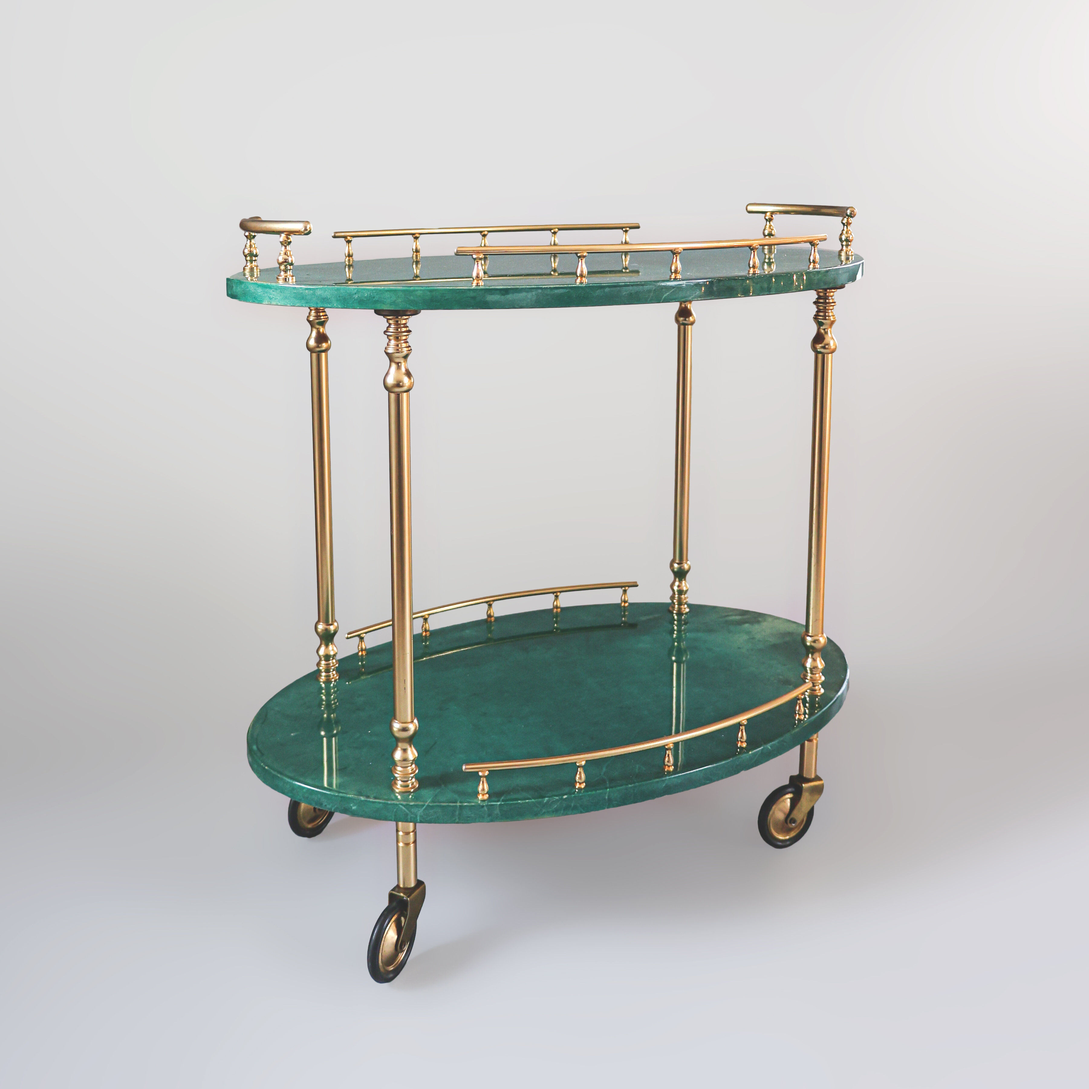 Bar cart by Aldo Tura, Italy, 1970s.