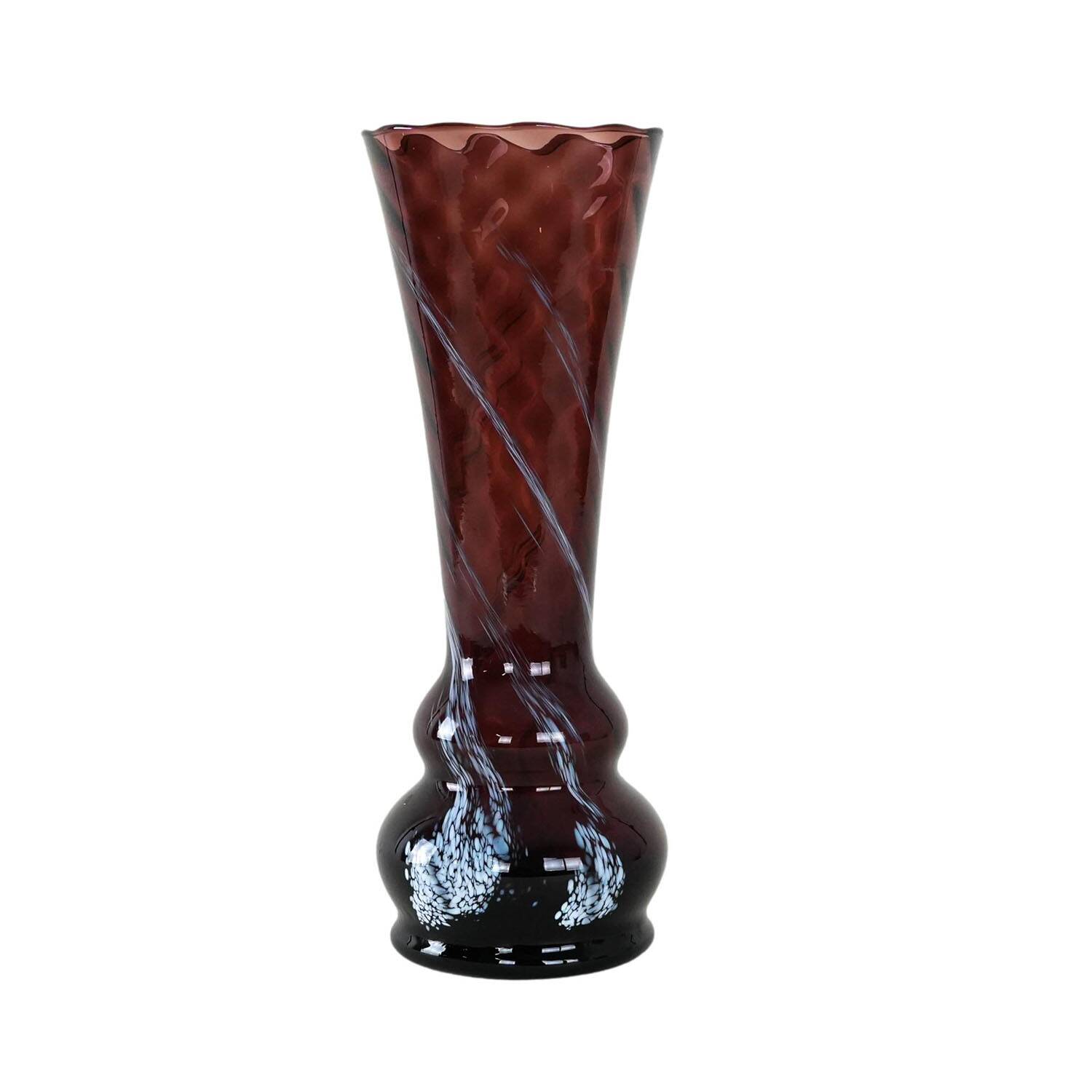 Ruby glass vase, Danish design, 1960s, made in Denmark