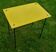 Table d'appoint en verre jaune vintage 50s 1952