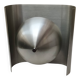 Space Age wall light in brushed aluminium from the 1970s.