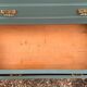 Old grey green high chest of drawers H160