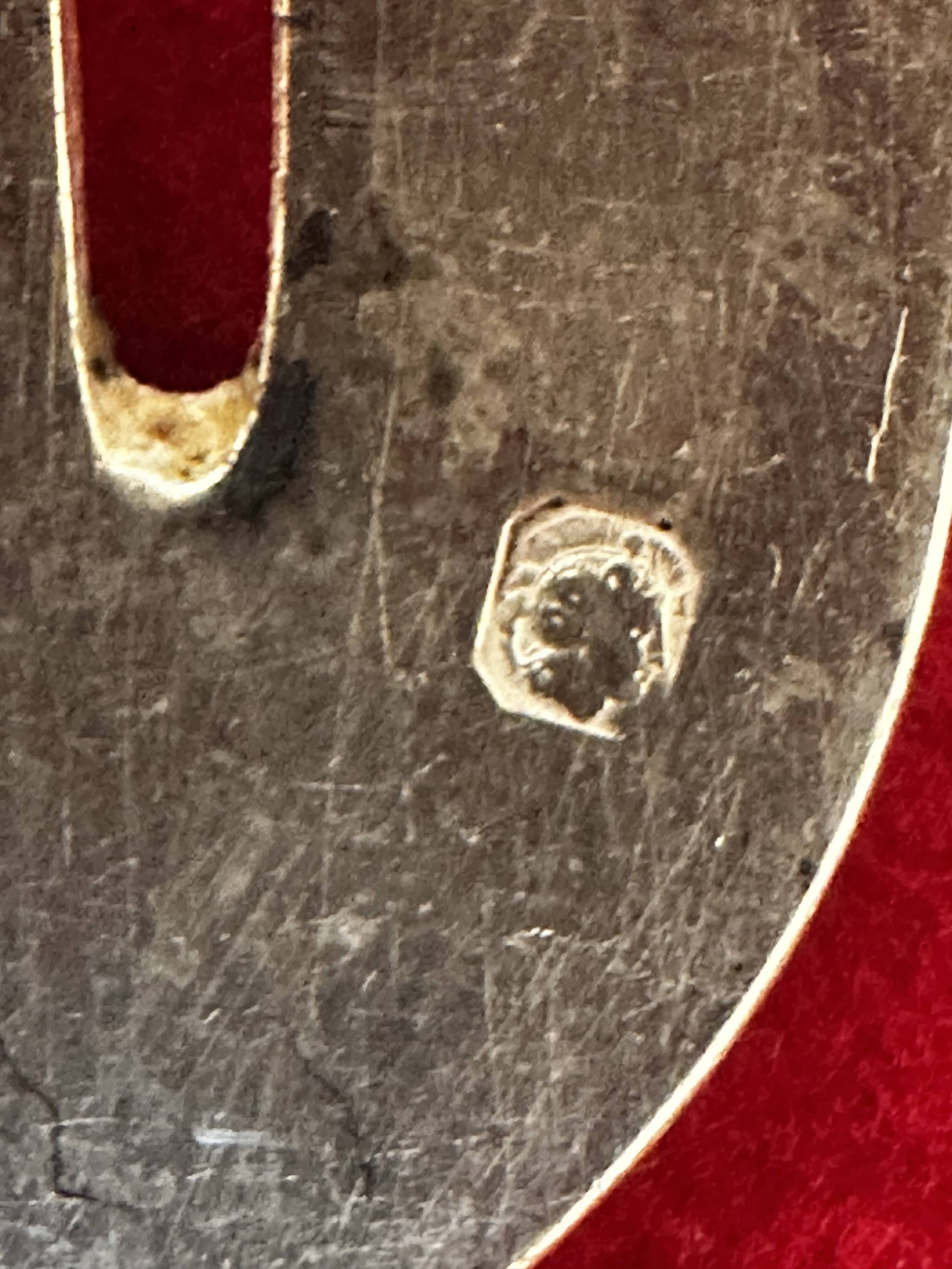 6 Oyster forks, Art Deco period 1930 - solid silver, initials YD