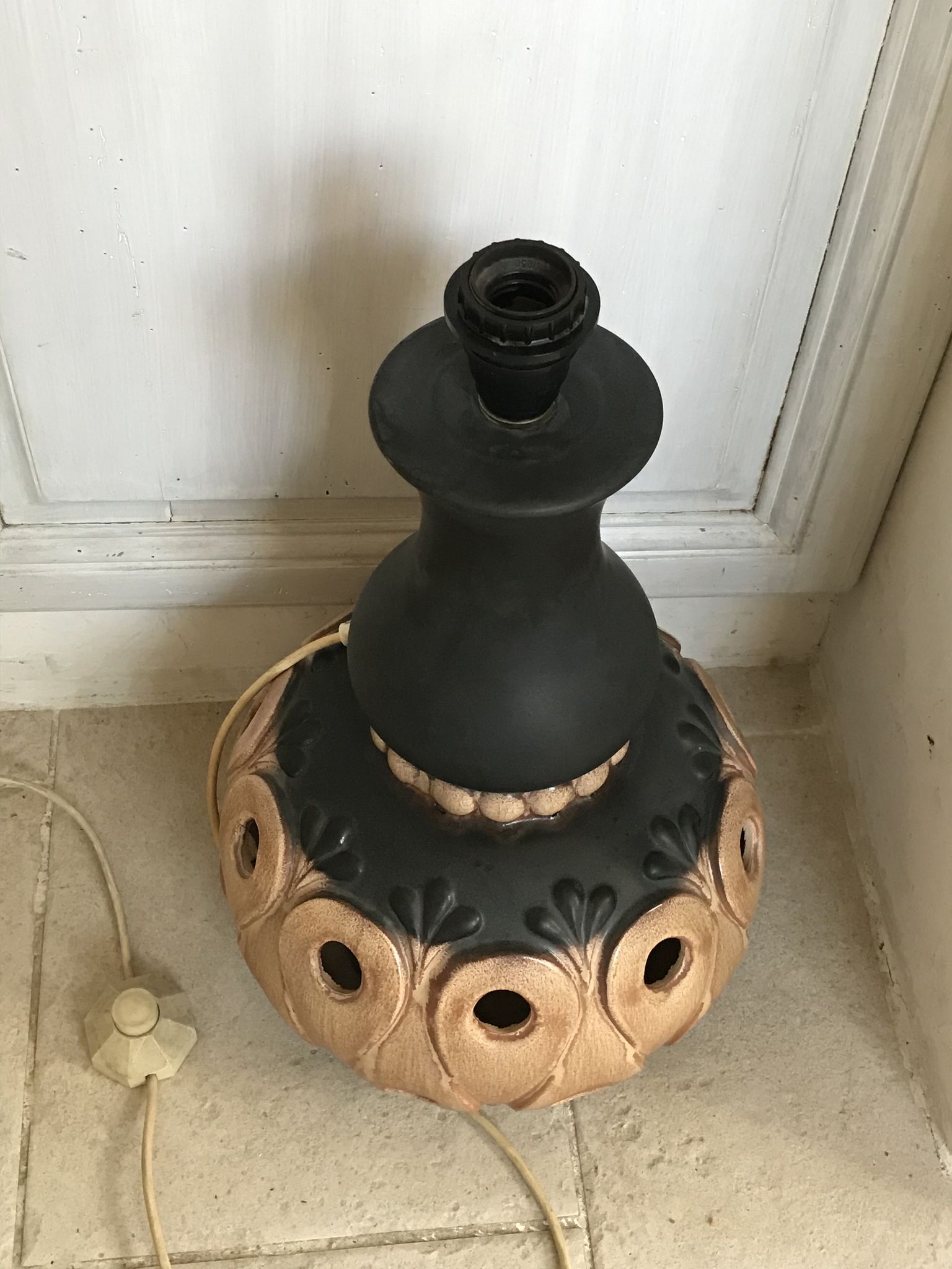Lampe en céramique West Germany vintage