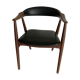 Fauteuil vintage modèle 213 en teck et simili cuir par Th. Harlev pour Farstrup Møbler
