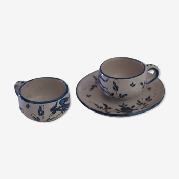 Hand-painted cup and plate