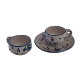 Tasse et assiette peint à la main